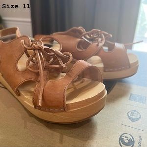 Swedish Hasbeens Sandal Clogs Geniuine Leather Size 11/ Size 42